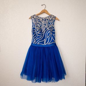 Rachel Allan Blue Formal Dress